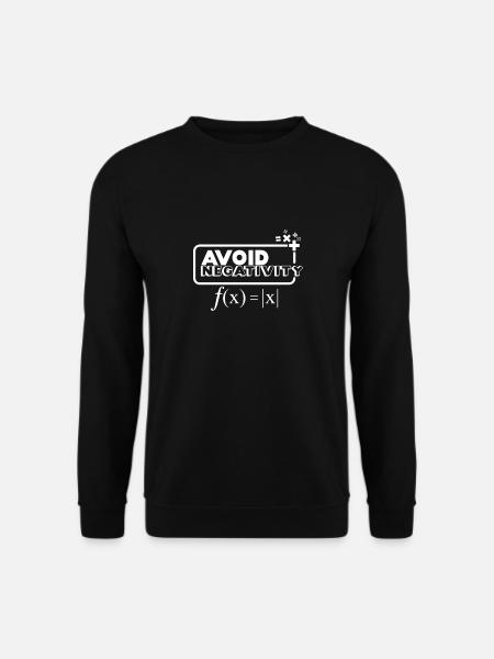 Avoid Negativity - Funny Math Nerd Gift - Unisex Sweatshirt - black