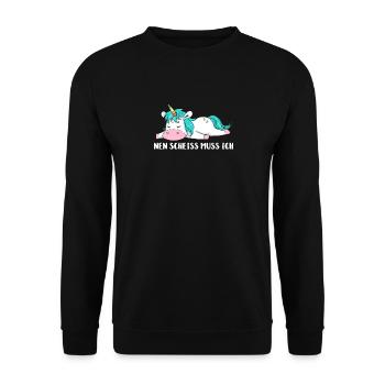 No shit, I have to unicorn shirt - Unisex Sweatshirt - black - Front - Alina (178cm) & Michal (187cm)