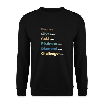 Rangliste Elo Platin - Unisex Pullover - Schwarz - Vorne - Alina (178cm) & Michal (187cm)