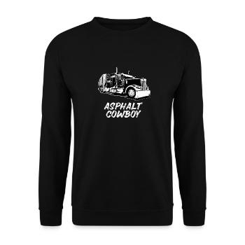 Trucker Brummi Truck Truck Driver Truck - Unisex Sweatshirt - black - Front - Alina (178cm) & Michal (187cm)