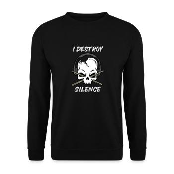 Drummer Baguettes Band Loud Metal Rock cadeau - Sweat-shirt Unisexe - noir - Devant - Alina (178cm) & Michal (187cm)