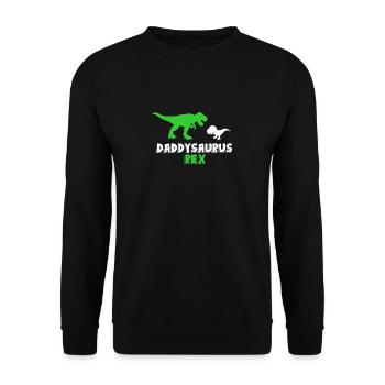 Papa, fête des pères, papa, trex, dinosaure, papa, papa, papa - Sweat-shirt Unisexe - noir - Devant - Alina (178cm) & Michal (187cm)