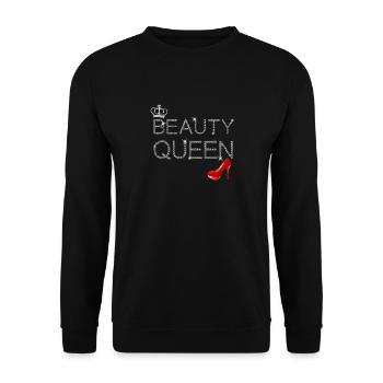 Cadeau d'anniversaire de beauté Reine Diamants Heels - Sweat-shirt Unisexe - noir - Devant - Alina (178cm) & Michal (187cm)