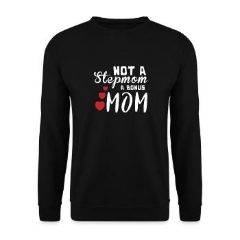 Stepmom Geschenk Stiefmutter Shirt Ziehmutter - Unisex Pullover - Schwarz - Vorne - Alina (178cm) & Michal (187cm)