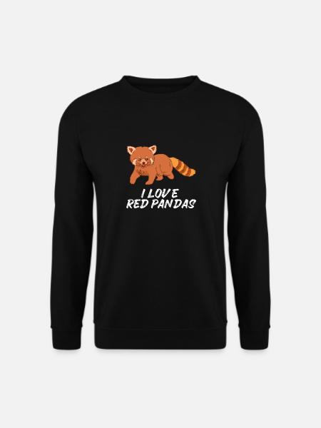 Süßer Katzenbär Roter Panda Red Panda - Unisex Pullover - Schwarz