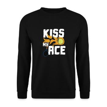 Tennis born to serve Serve Ass Racket - Unisex Sweatshirt - black - Front - Alina (178cm) & Michal (187cm)