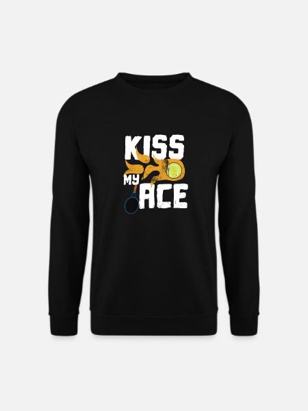 Tennis geboren um zu servieren Serve Ass Racket - Unisex Pullover - Schwarz