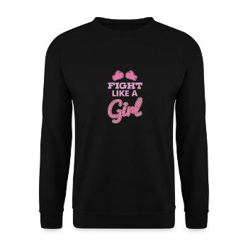 Se battre comme une fille - Sweat-shirt Unisexe - noir - Devant - Alina (178cm) & Michal (187cm)