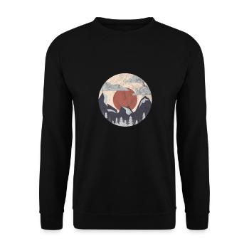 Kreis Natur Geschenk Shirt - Unisex Pullover - Schwarz - Vorne - Alina (178cm) & Michal (187cm)