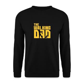 Walking Dad Father's Day Dad Dad Daddy Dad Fathers - Unisex Sweatshirt - black - Front - Alina (178cm) & Michal (187cm)
