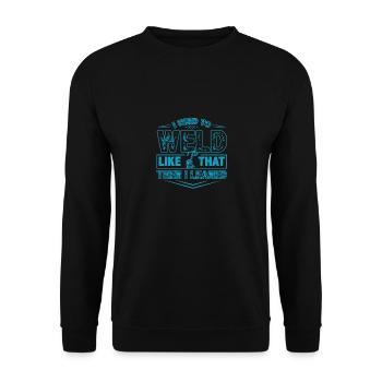 Schweisser Craftsman Welding Welder Gift - Unisex Sweatshirt - black - Front - Alina (178cm) & Michal (187cm)