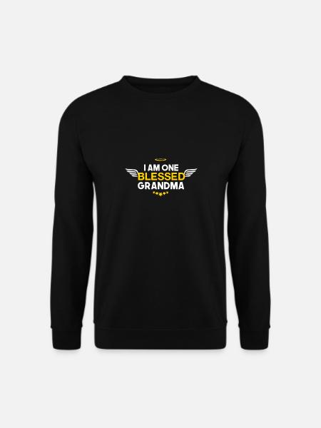 I am the one blessed grandma - Unisex Sweatshirt - black