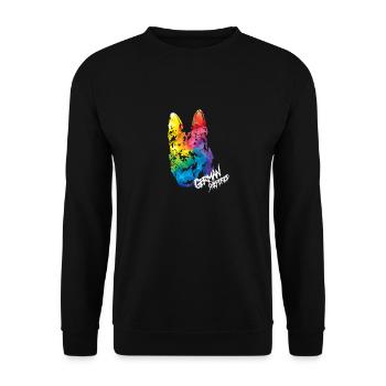 Chien de berger allemand - Sweat-shirt Unisexe - noir - Devant - Alina (178cm) & Michal (187cm)