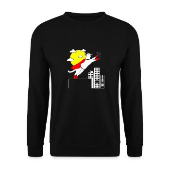 Cute Cat Meow Kitty Cats Gift Pet - Unisex Sweatshirt - black - Front - Alina (178cm) & Michal (187cm)