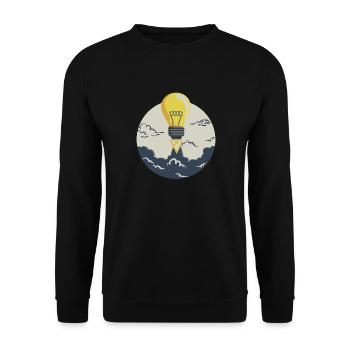 Glühbirne Rakete, für Entrepreneure und Startups - Unisex Pullover - Schwarz - Vorne - Alina (178cm) & Michal (187cm)