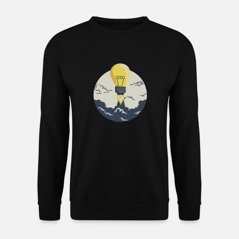 Glühbirne Rakete, für Entrepreneure und Startups - Unisex Pullover - Schwarz