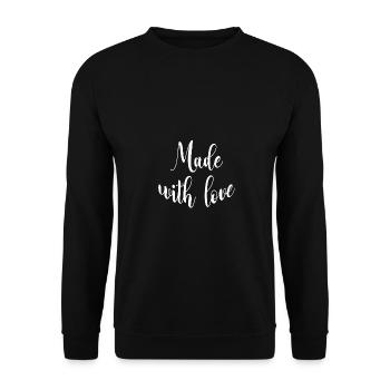 Baby Babysprüche schwanger Babybauch Mama Mutter - Unisex Pullover - Schwarz - Vorne - Alina (178cm) & Michal (187cm)