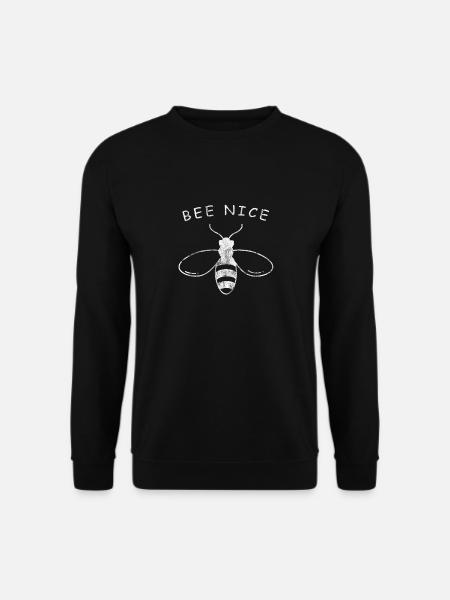 Bee Nice Bee Gift Save The Bees Shirt - Unisex Sweatshirt - black