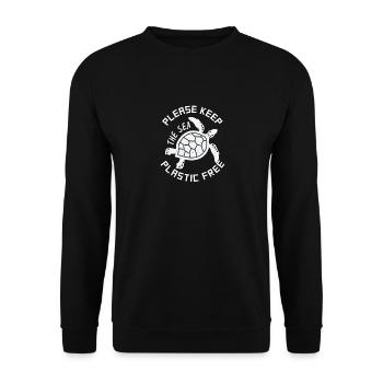 Tortues-cadeaux de t-shirt écologiste - Sweat-shirt Unisexe - noir - Devant - Alina (178cm) & Michal (187cm)