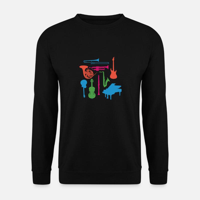 Musikinstrumente - Unisex Pullover - Schwarz
