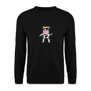 Floss Dance Déplacer Cow - Sweat-shirt Unisexe - noir - Devant - Alina (178cm) & Michal (187cm)