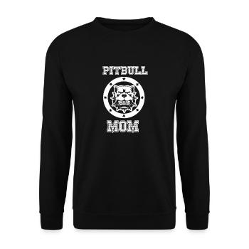 Pit Bull Mum - Unisex Sweatshirt - black - Front - Alina (178cm) & Michal (187cm)