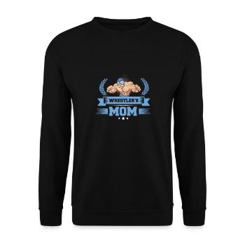 Wrestler's Mom - Unisex Sweatshirt - black - Front - Alina (178cm) & Michal (187cm)