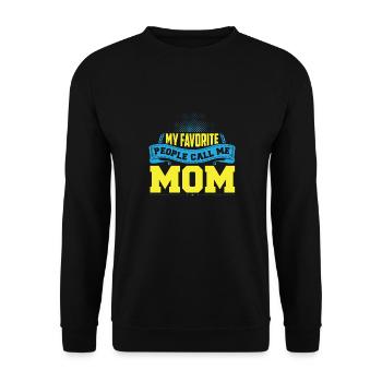 My favorite people call me Mom - Unisex Pullover - Schwarz - Vorne - Alina (178cm) & Michal (187cm)