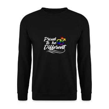 Proud to be different - Unisex Sweatshirt - black - Front - Alina (178cm) & Michal (187cm)
