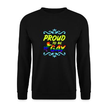 Fier d'être gay - Sweat-shirt Unisexe - noir - Devant - Alina (178cm) & Michal (187cm)