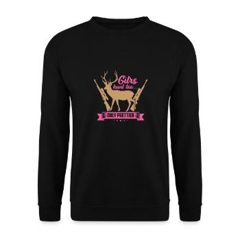 Pretty hunter - Unisex Sweatshirt - black - Front - Alina (178cm) & Michal (187cm)