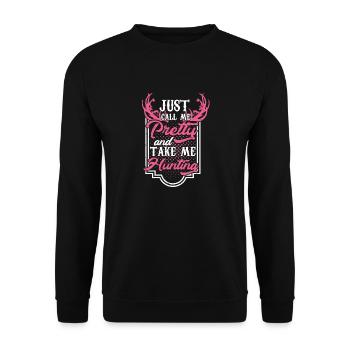 Pretty hunter - Unisex Sweatshirt - black - Front - Alina (178cm) & Michal (187cm)