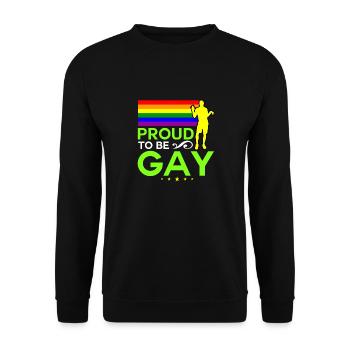 Proud to be Gay - Unisex Pullover - Schwarz - Vorne - Alina (178cm) & Michal (187cm)