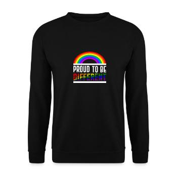 Proud to be different - Unisex Sweatshirt - black - Front - Alina (178cm) & Michal (187cm)