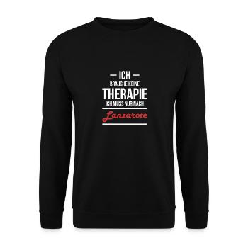 Lanzarote therapy - Unisex Sweatshirt - black - Front - Alina (178cm) & Michal (187cm)