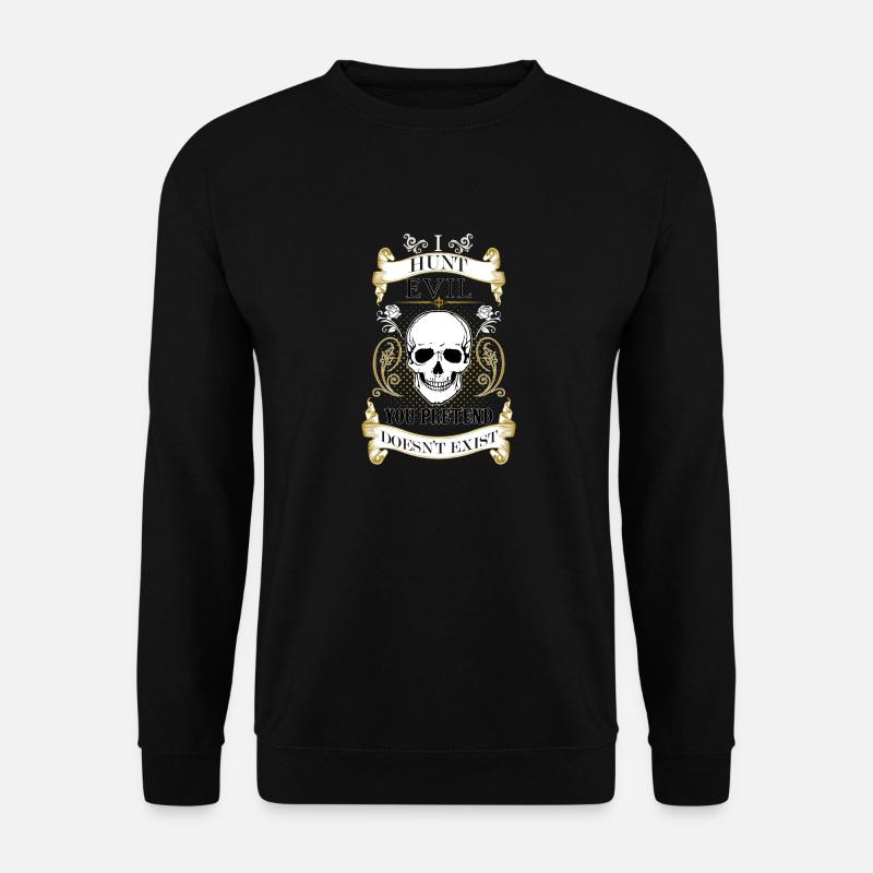 I hunt evil - Unisex Pullover - Schwarz
