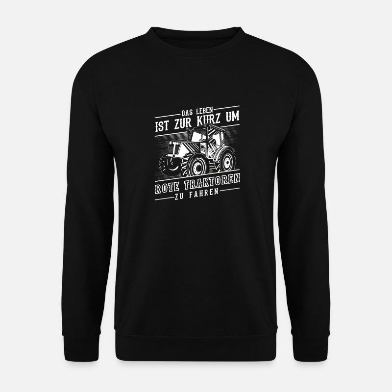 Traktor Shirt · Landwirtschaft · Rote Traktoren - Unisex Pullover - Schwarz
