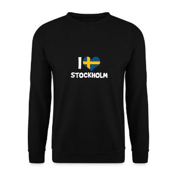 Stockholm - Unisex Sweatshirt - black - Front - Alina (178cm) & Michal (187cm)