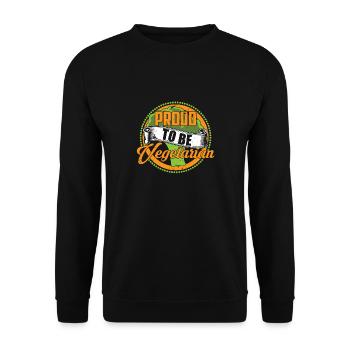 Fier d'être végétarien - Sweat-shirt Unisexe - noir - Devant - Alina (178cm) & Michal (187cm)