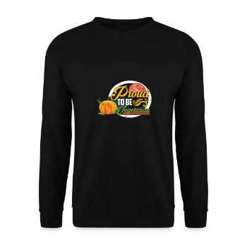 Fier d'être végétarien - Sweat-shirt Unisexe - noir - Devant - Alina (178cm) & Michal (187cm)