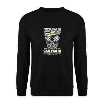 La voiture est le bonheur - Sweat-shirt Unisexe - noir - Devant - Alina (178cm) & Michal (187cm)