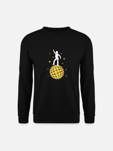 T-Shirt Discokugel - Unisex Pullover - Schwarz