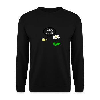Let's do it! - Bees and flowers - Unisex Sweatshirt - black - Front - Alina (178cm) & Michal (187cm)