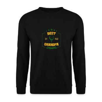 Funny Golf Grandpa Best By Par Grandpa Golfing - Unisex Pullover - Schwarz - Vorne - Alina (178cm) & Michal (187cm)