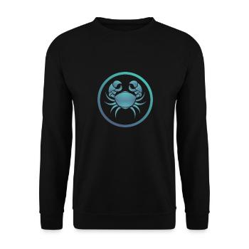 Sternzeichen Krebs - Unisex Pullover - Schwarz - Vorne - Alina (178cm) & Michal (187cm)