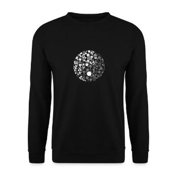 Yin Yang - Unisex Sweatshirt - black - Front - Alina (178cm) & Michal (187cm)
