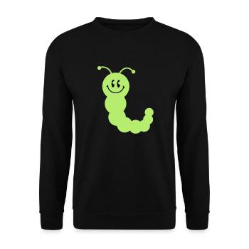 worm__c2 - Sweat-shirt Unisexe - noir - Devant - Alina (178cm) & Michal (187cm)