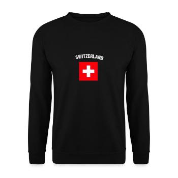 Suisse Suisse Drapeau Suisse Croix Cadeau - Sweat-shirt Unisexe - noir - Devant - Alina (178cm) & Michal (187cm)