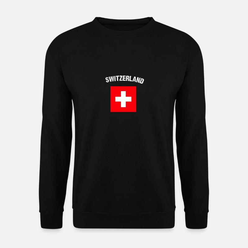 Schweiz Schweizer Flagge Schweizerkreuz Geschenk - Unisex Pullover - Schwarz