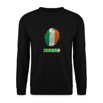 IRLANDE, IRLANDE ADN EMPREINTE DIGITALE - Sweat-shirt Unisexe - noir - Devant - Alina (178cm) & Michal (187cm)